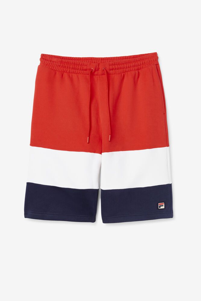 Fila Miesten Shortsit Alanzo Punainen/Valkoinen/Laivastonsininen - SVRG-02641